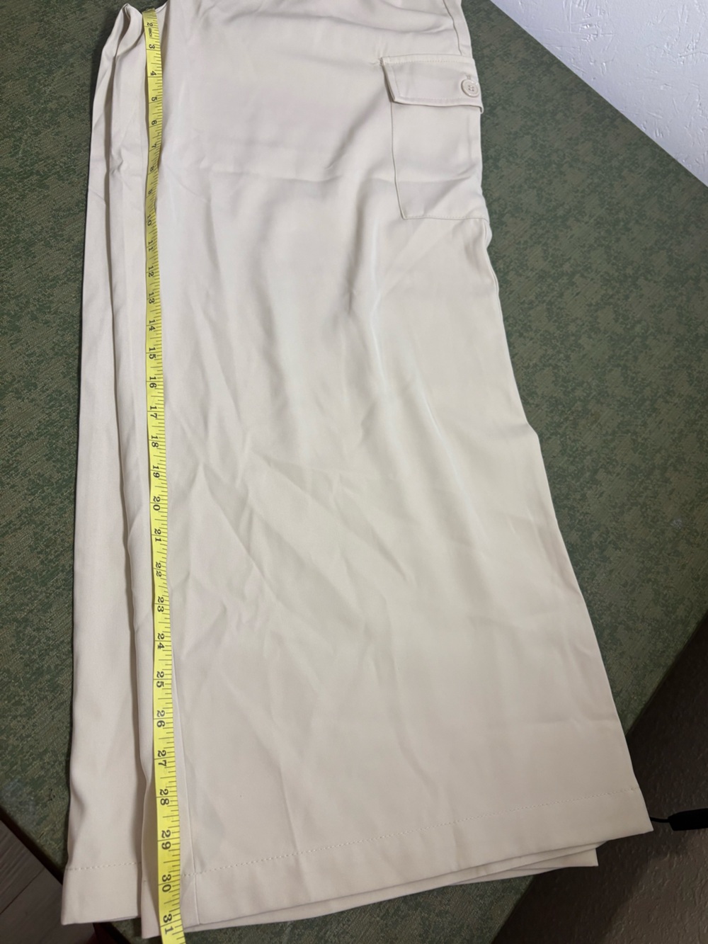 Wide Leg Cargo Pants in Light Beige - Picture 7 of 9